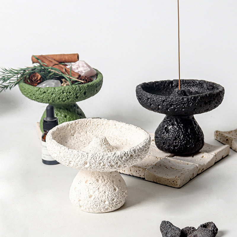 Simple Nordic Style Cement Incense Holder Tray