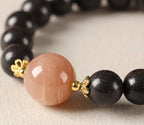 Four-in-One Fragrant Beads Paired with Sunstone Herbal Bracelet