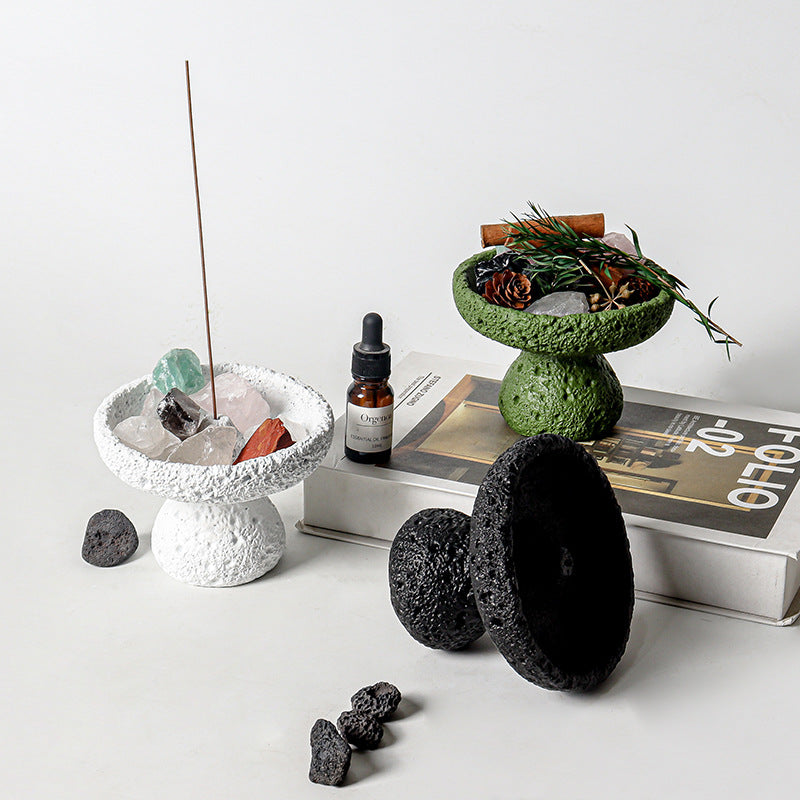 Simple Nordic Style Cement Incense Holder Tray