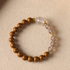 Gardenia Fragrance Beads Gray Agate Pink Crystal Herbal Bracelet
