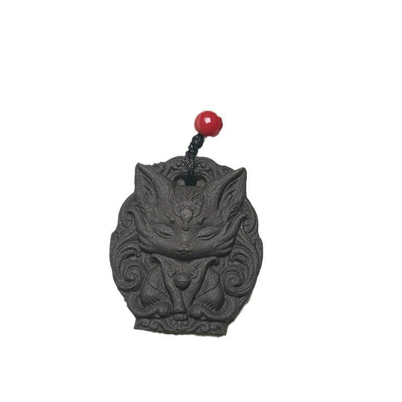 Traditional Craft Handmade Incense Tablets, Nine-Tailed Fox Pendant Long-Lasting Fragrance Necklace