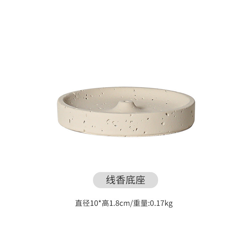 Minimalist Nordic Cement Incense Holder Home Decor