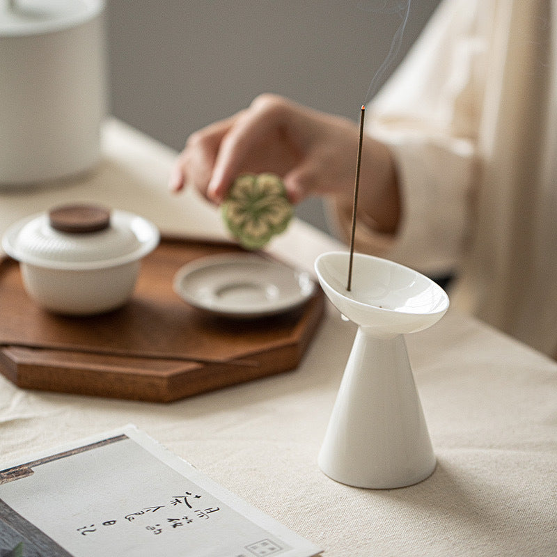 Suet Jade Ceramic Incense Holder