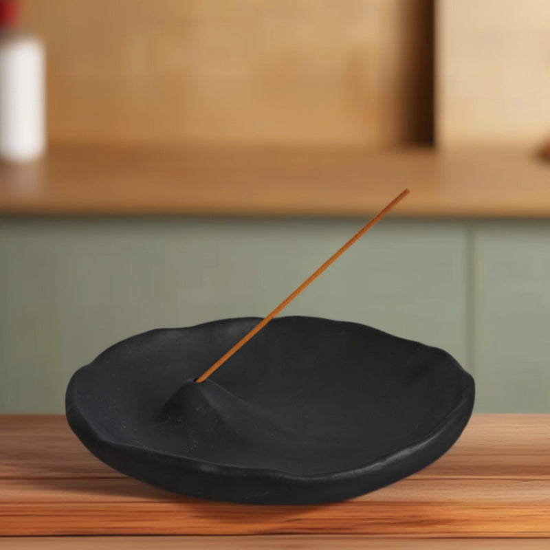 Wabi Sabi Aesthetic Triple Purpose Mountain Shaped Incense Insert Dish