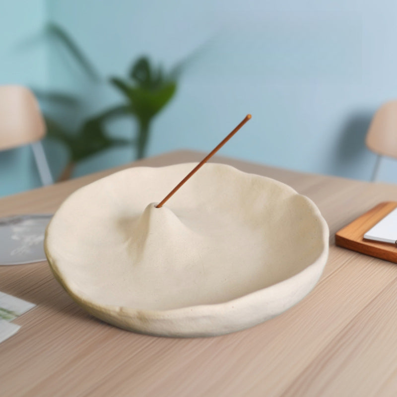Wabi Sabi Aesthetic Triple Purpose Mountain Shaped Incense Insert Dish