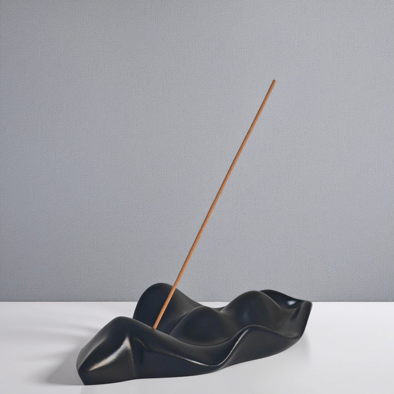 Simple Nordic Style Cement Sculpture Incense Holder