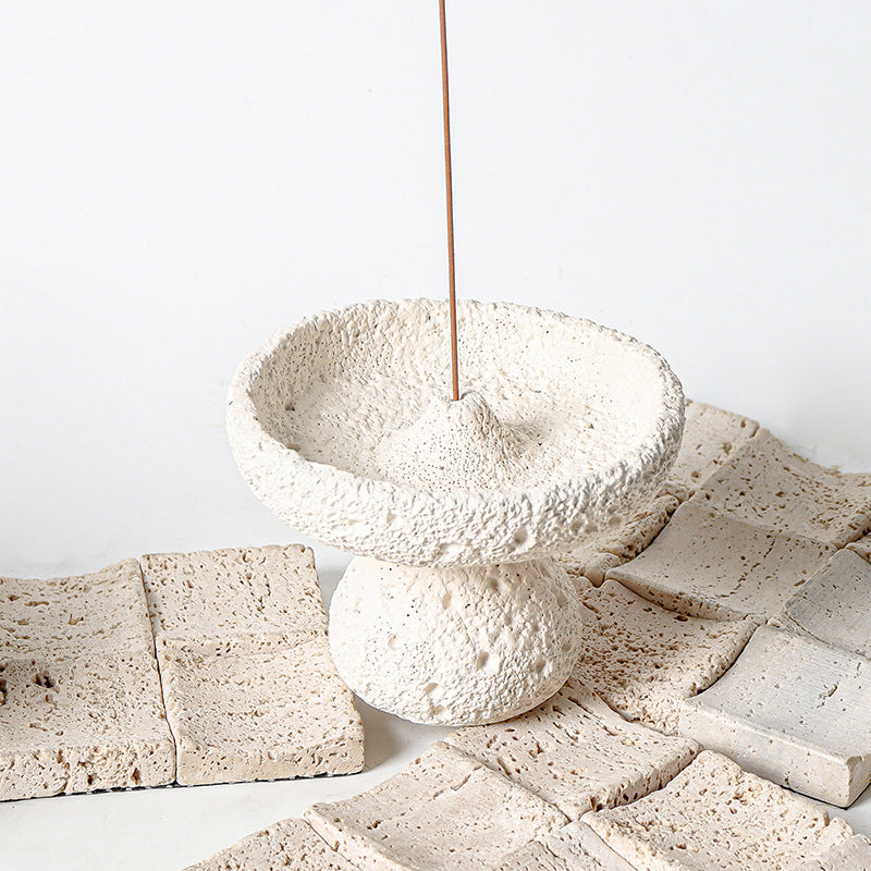 Simple Nordic Style Cement Incense Holder Tray