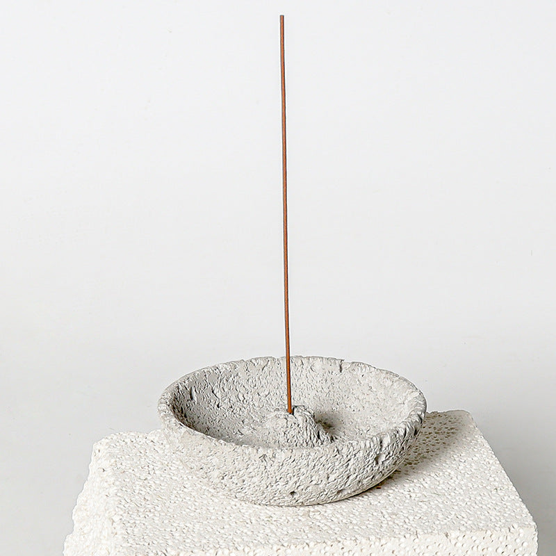 Simple Cement Incense Tray for Home Modern Decor