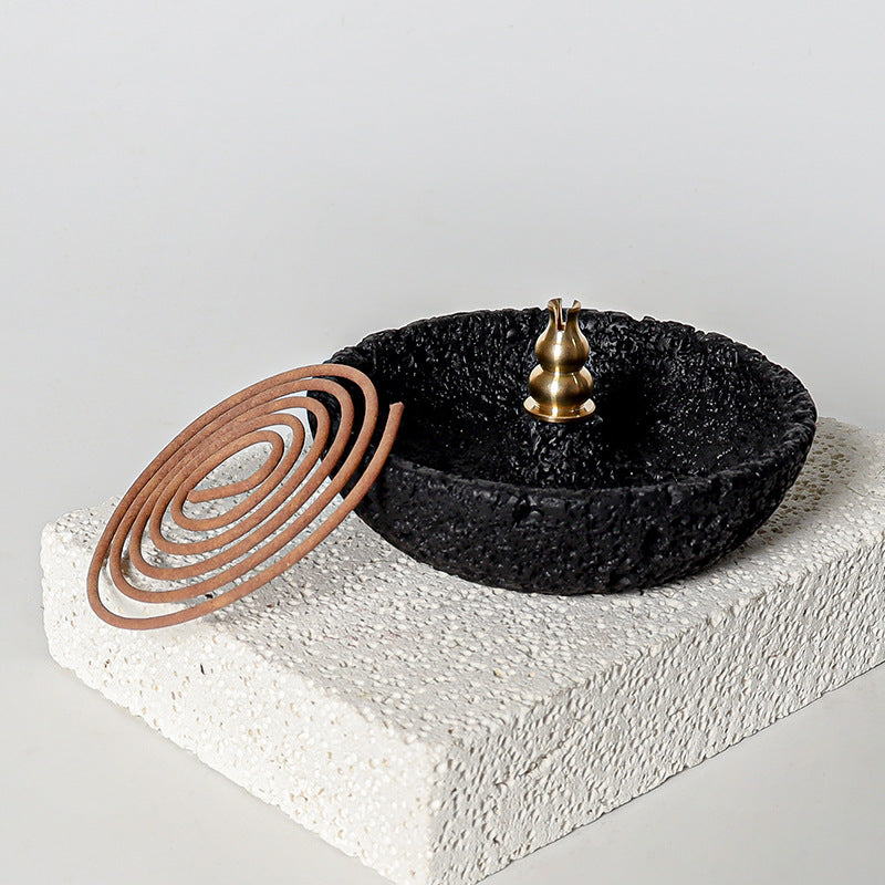 Simple Cement Incense Tray for Home Modern Decor